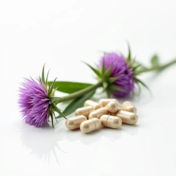 Naturally sourced Milk Thistle capsules for liver health and detox – pure, potent, and plant-based.